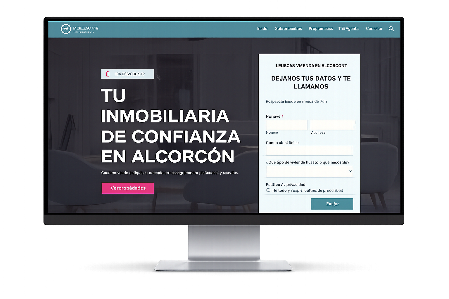 Diseño web de Inmobiliaria Alcorcón